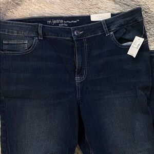 NWT - Women's Maurices Dark Blue Denim Jeans - Size 18